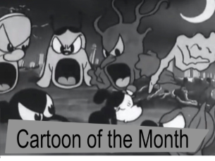 As Halloween approaches at the end of October, this month's cartoon is Swing You Sinners! (1930), a musical cartoon short about a bog named Bimbo who is followed by demons after attempting to steal a chicken.